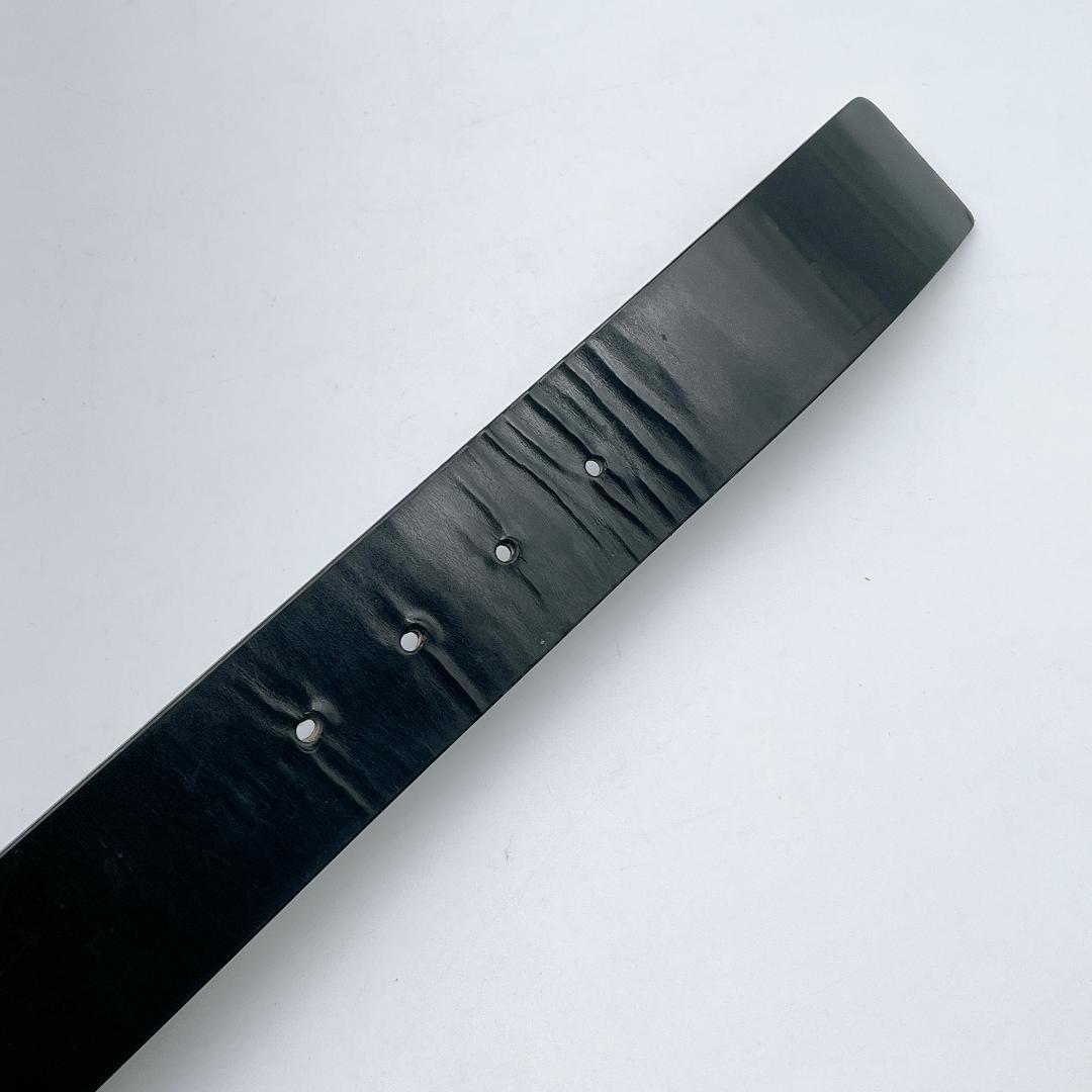 美品 GUCCI インターロッキング ベルト シルバー ブラックm469