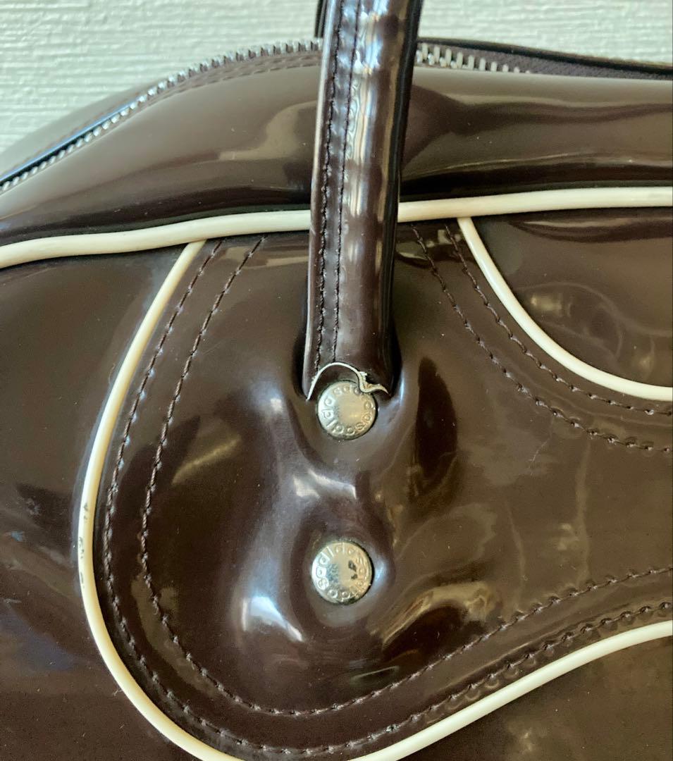 金*欠様 稀少 adidas エナメル 70's 80's 茶 ボストンバック