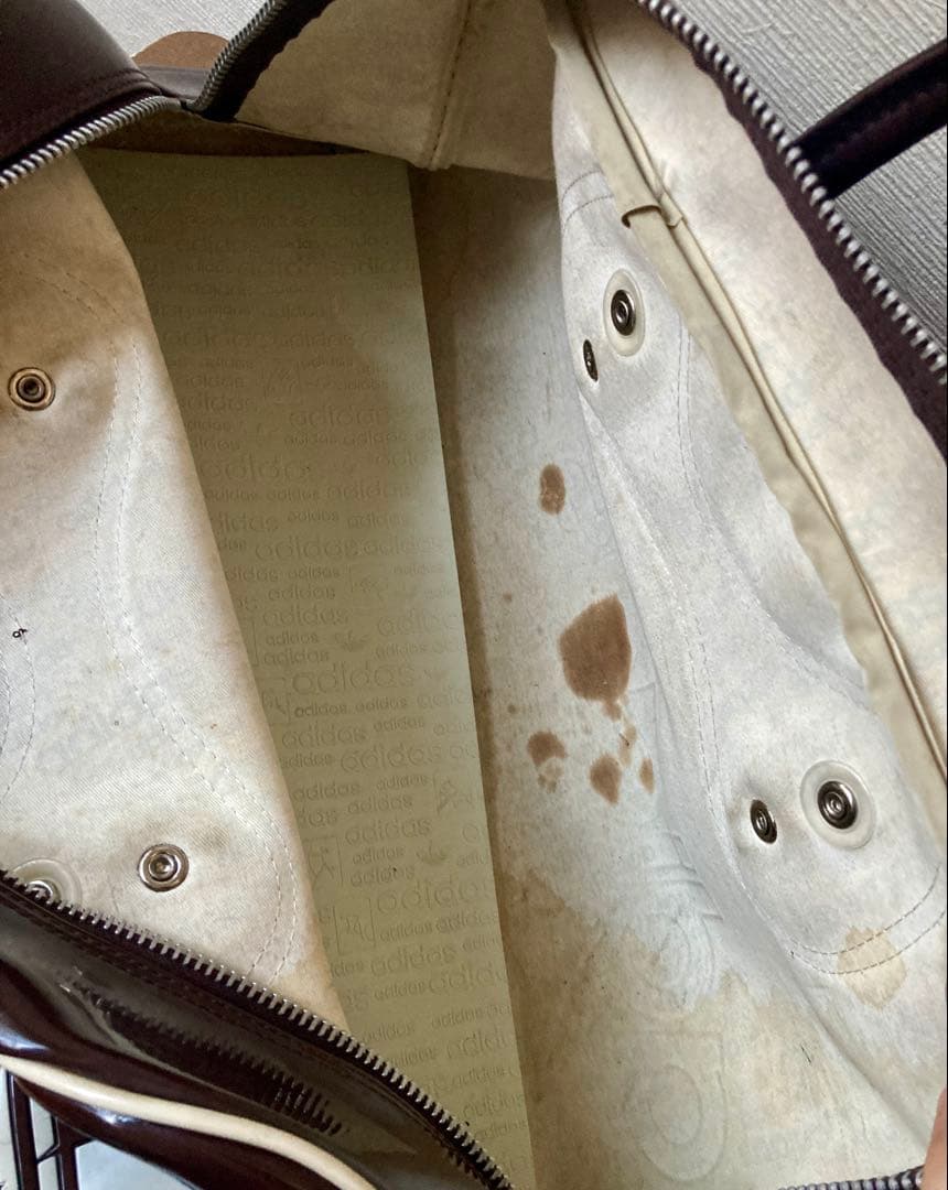 金*欠様 稀少 adidas エナメル 70's 80's 茶 ボストンバック