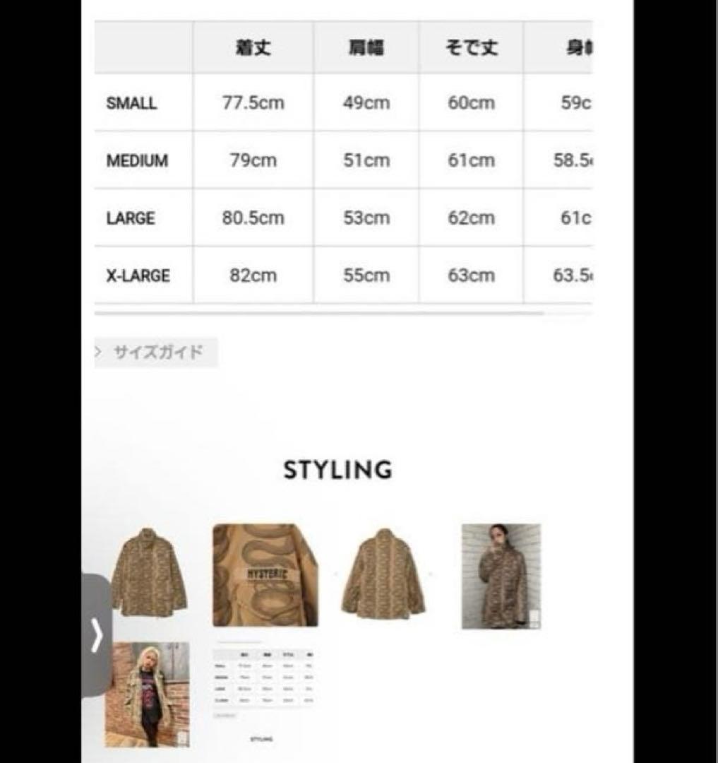 ヒステリックグラマー SNAKE LOOP柄 M-65 XLコムドットやまと着用