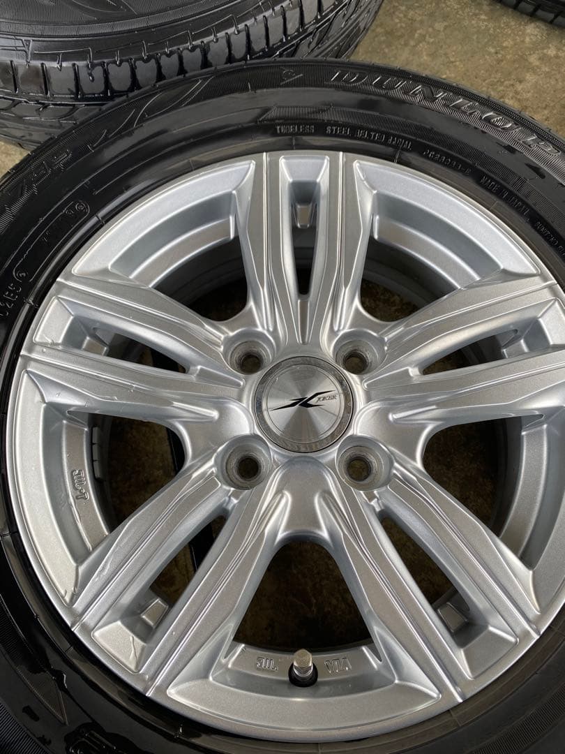 ★送料込★パッソ等155/80R13 ダンロップEC202 アルミホイールセット