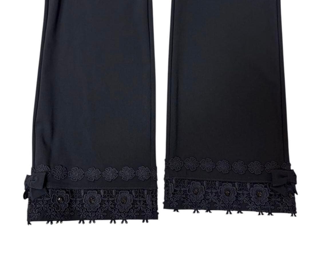 '25AWスーパービューティー　花レースビジューハイテンションパンツ　44