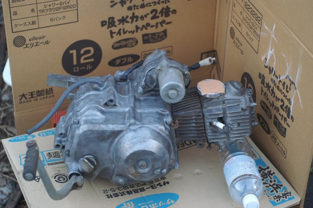 12Vセル付 カブエンジン 4速 走行1、5万km 送料込 リトルカブ モンキー