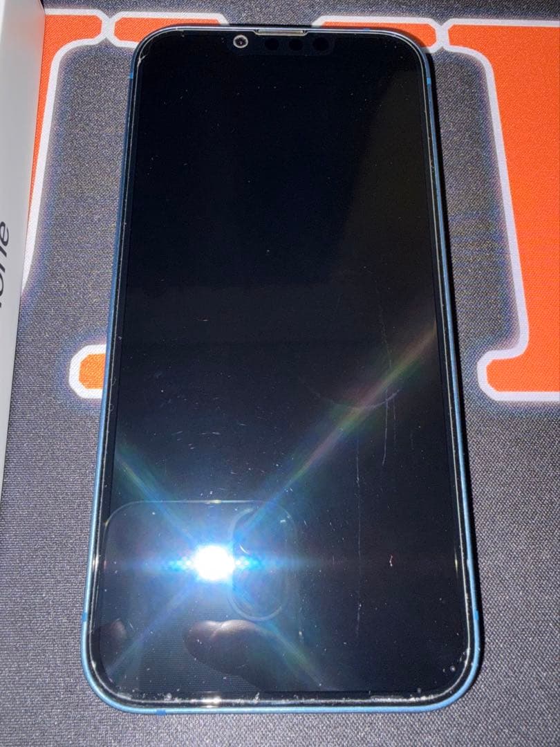 iPhone13 SIMフリー 128GB ブルー 動作良好 画面無傷 外装無傷