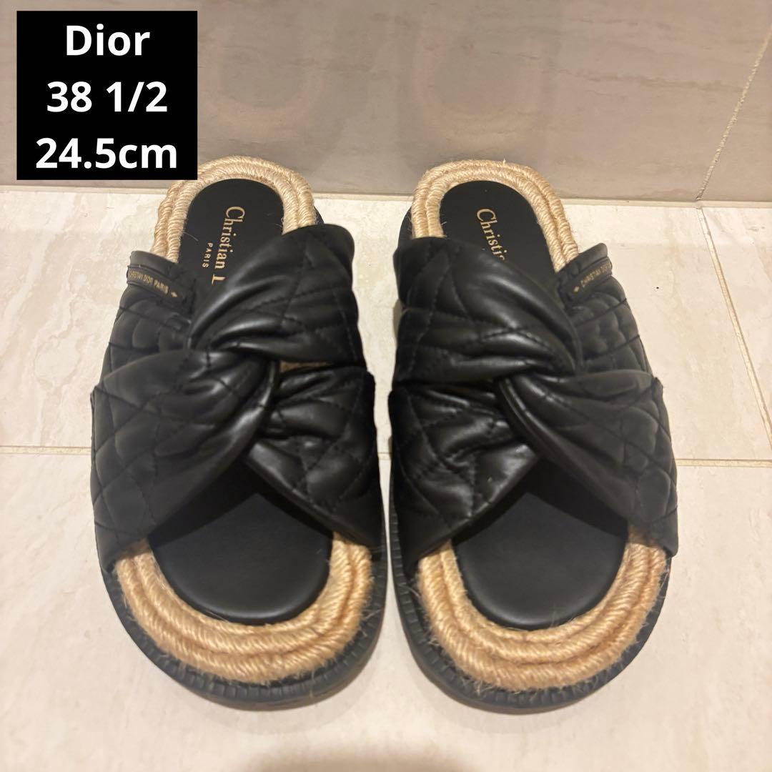【美品】Dior ディオール サンダル カナージュ ツイスト　24.5/38.5