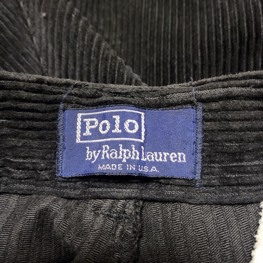 当日発送フォロー割　初期タグ　USA製　ポロチノ　コーデュロイ　ブラック
