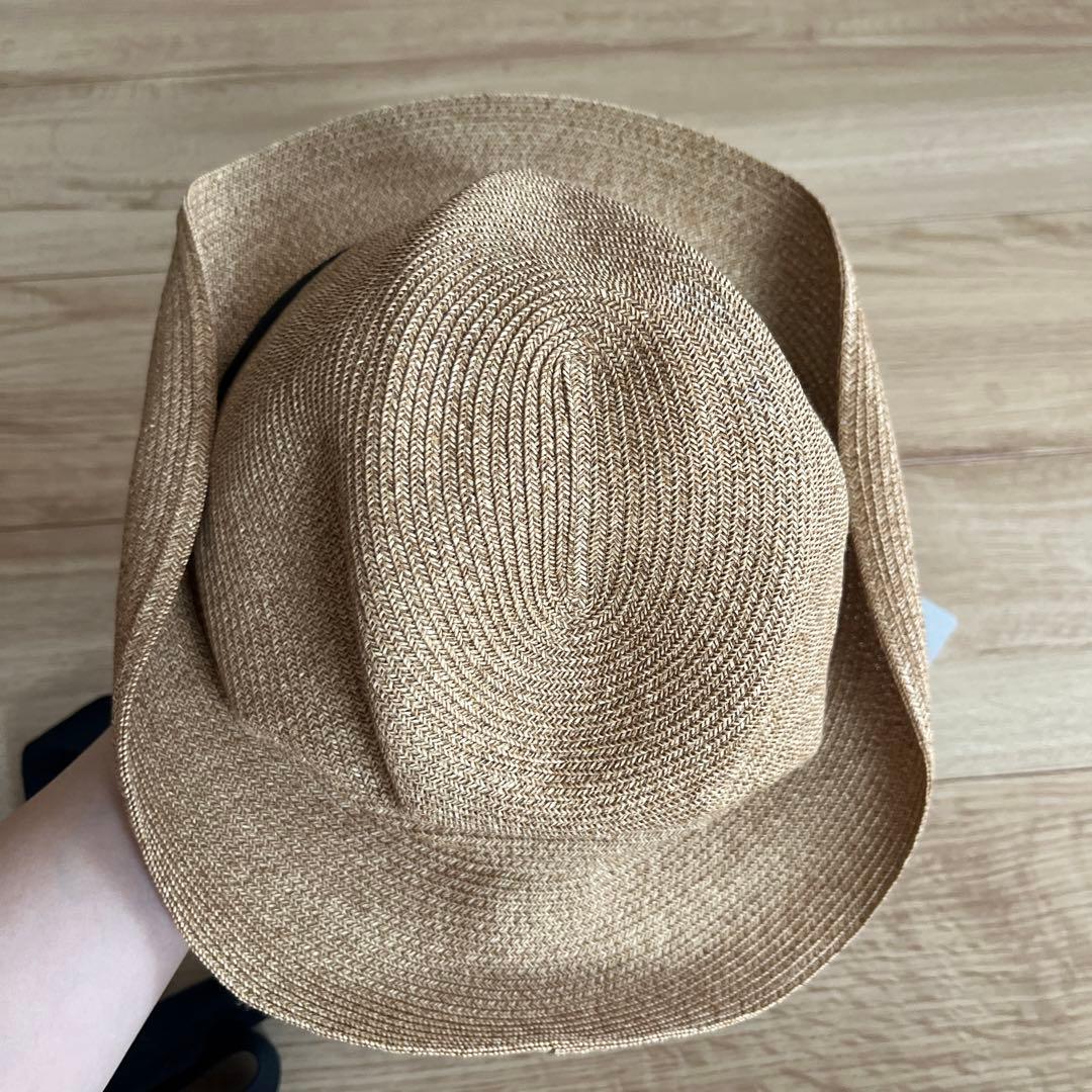 【haru ❤︎】マチュアーハ　ボックスドハット　7センチブリム　リボン付き