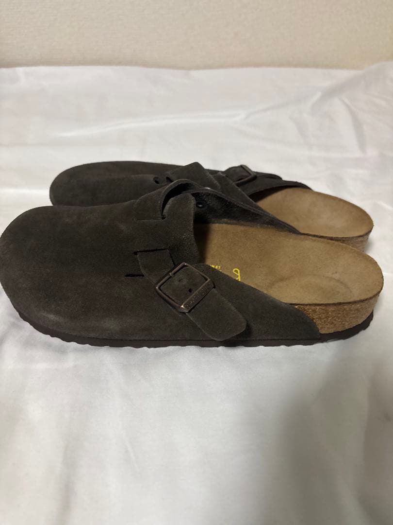 【美品】ビルケンストック ボストン スエード 40 ダークブラウン系 ドイツ製