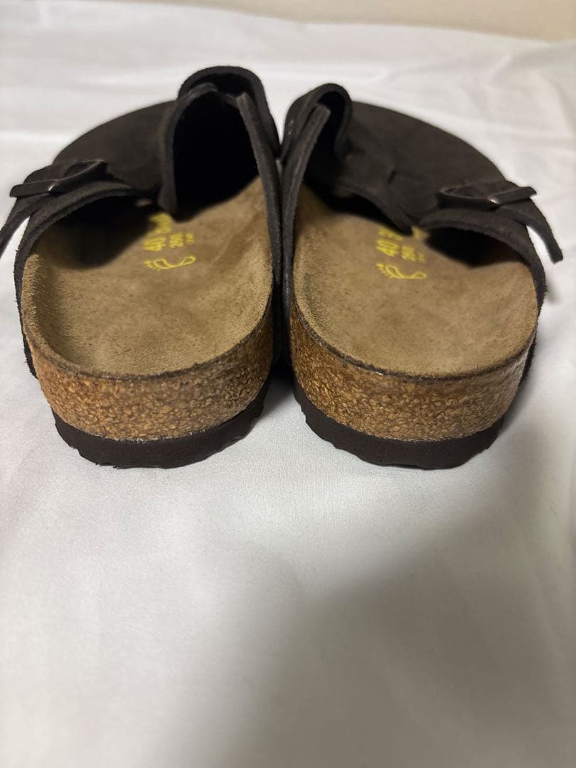 【美品】ビルケンストック ボストン スエード 40 ダークブラウン系 ドイツ製