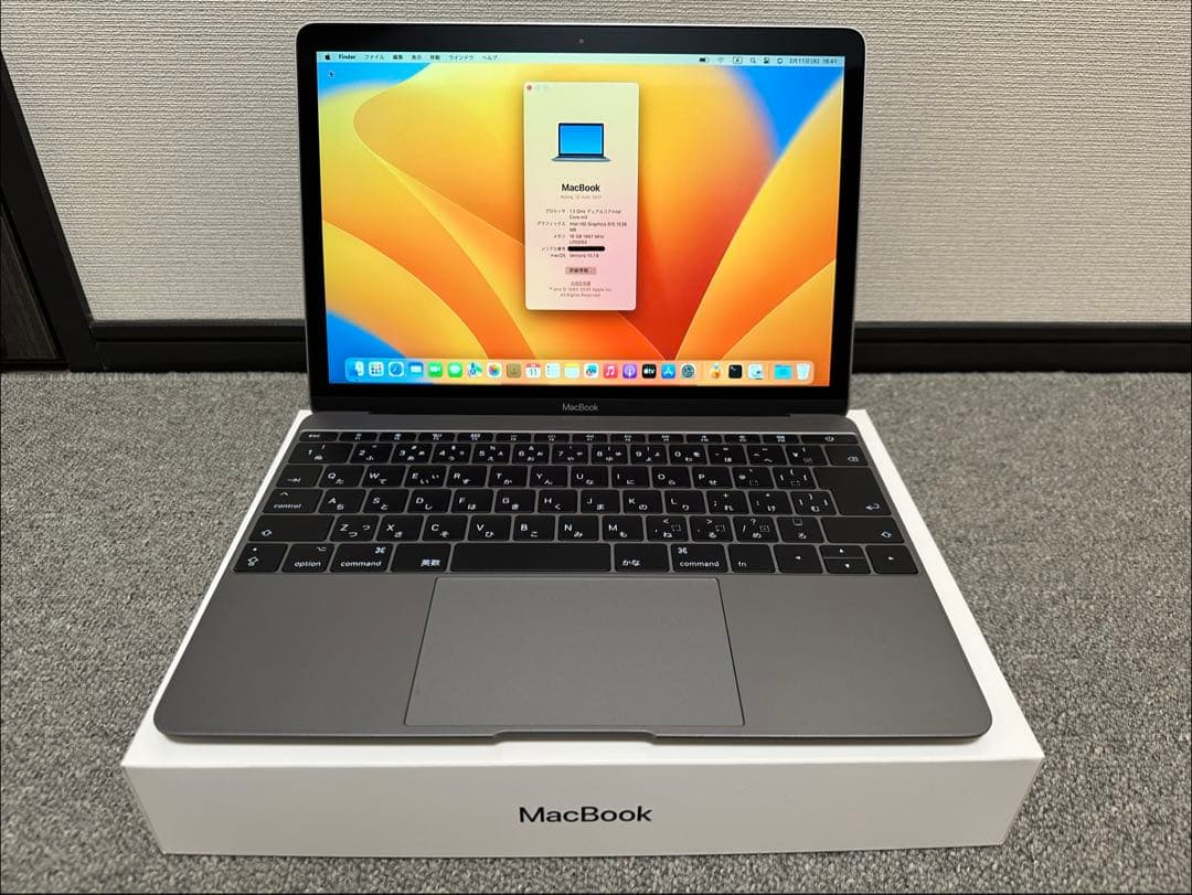 MacBook 12インチ 16GBメモリ/256GB SSD日本語キーボード