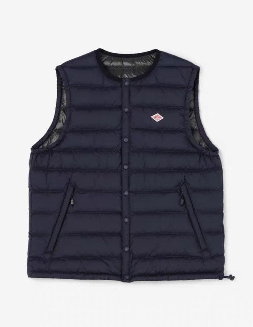 [DANTON/ダントン] インナーダウン クルーネックベスト　ネイビーM