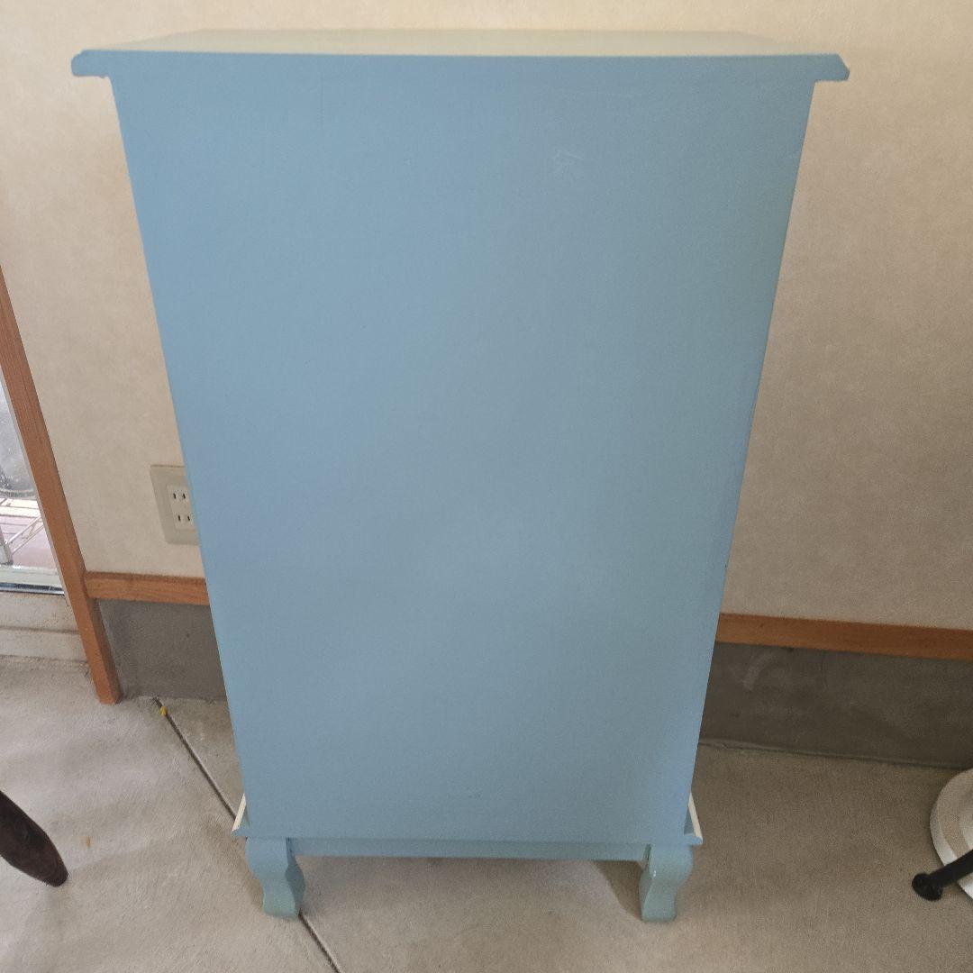 ローズデザインの5段チェスト　世界にひとつだけの花ハンドペイント