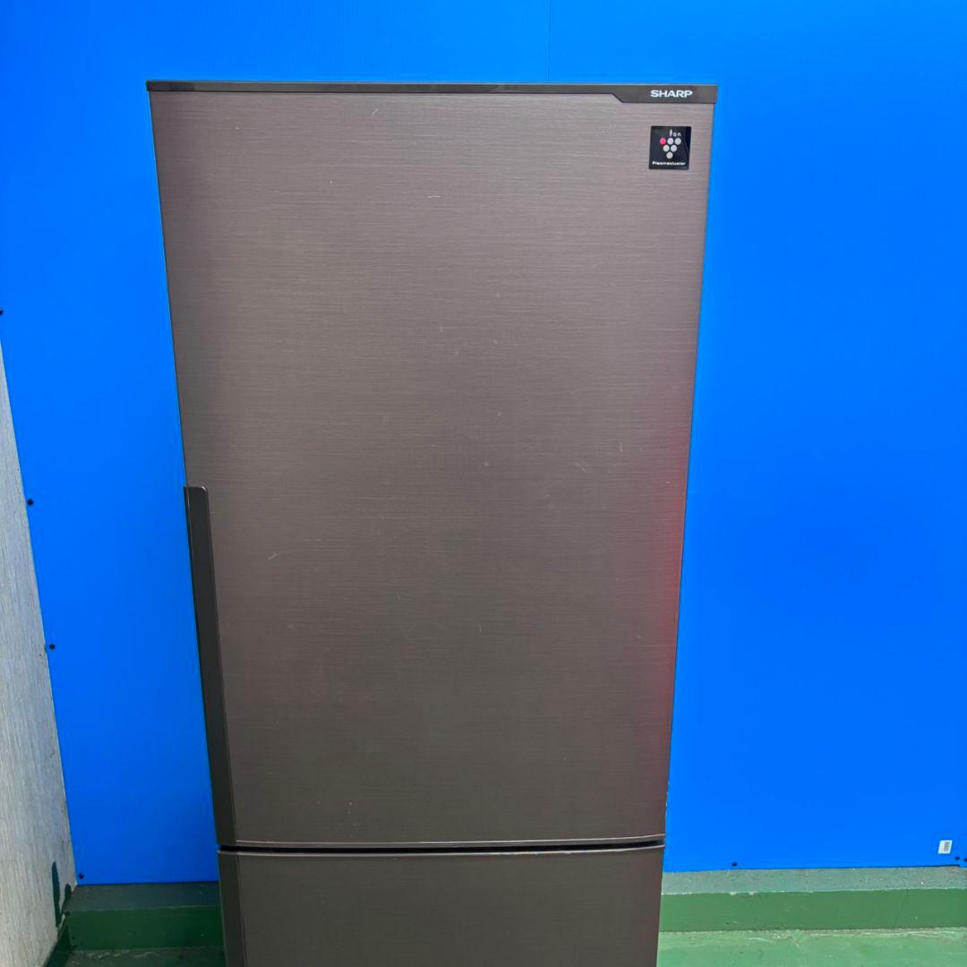 656　関東配送無料　東京発　SHARP　中型冷蔵庫　ブラウン　右開き　小型