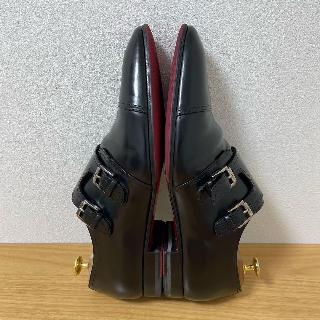 クリスチャンルブタン ドレスシューズ　革靴　ダブルモンク　レザー　黒　42