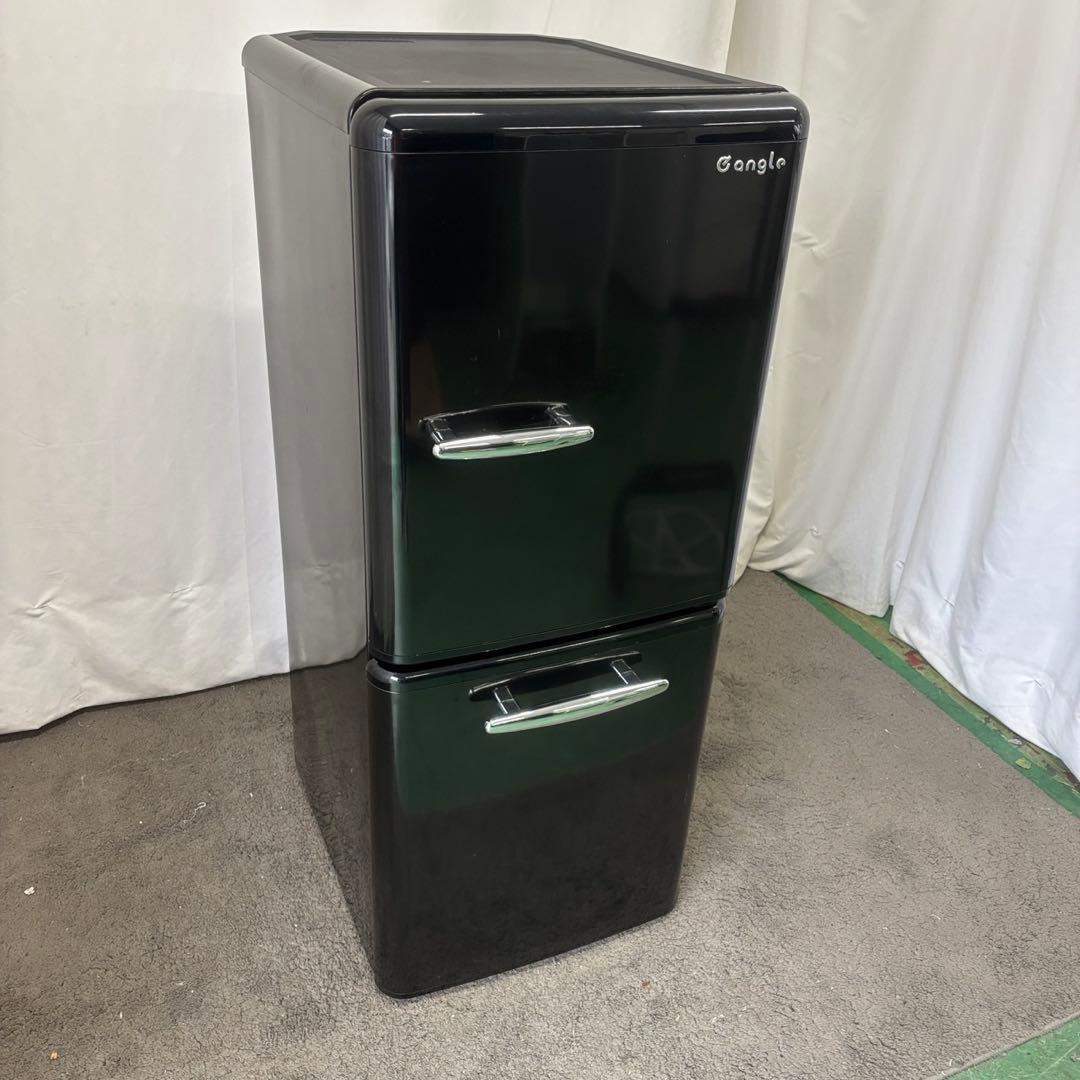 977　レトロ　冷蔵庫　黒　人気　一人暮らし　綺麗　中古　設置無料　安い‼️