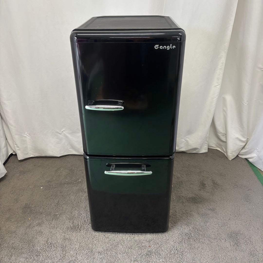 977　レトロ　冷蔵庫　黒　人気　一人暮らし　綺麗　中古　設置無料　安い‼️