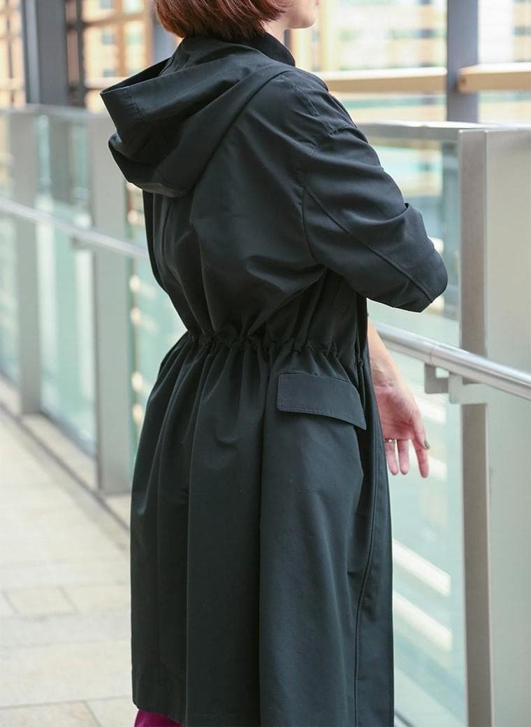 theory luxe 21AW ウォッシャブル モッズコート　ブラック