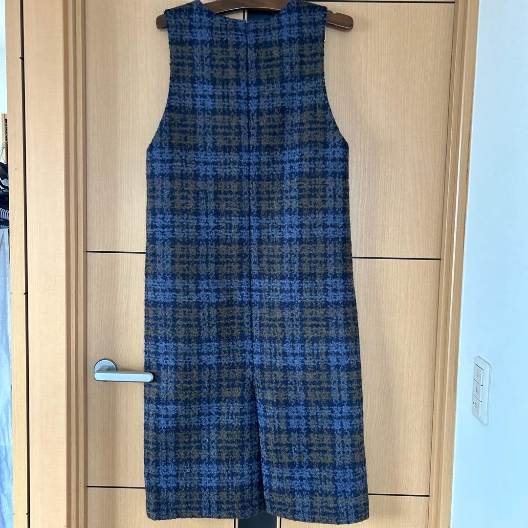 美品★ANAYI アナイ　ジャンパースカート　ロング丈　ループチェック