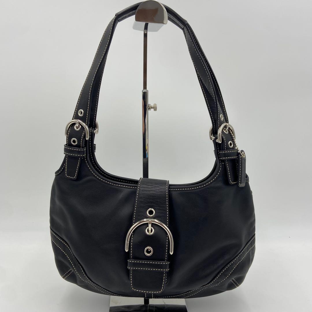 極美品✨コーチ ソーホー ワンショルダー アクセサリーポーチ ブラック 9738