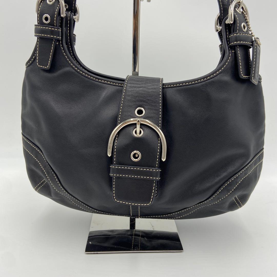 極美品✨コーチ ソーホー ワンショルダー アクセサリーポーチ ブラック 9738