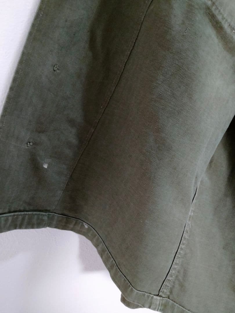 米軍　M-47 HBT ヘリンボーン　ユーティリティ　シャツ　40s 50s