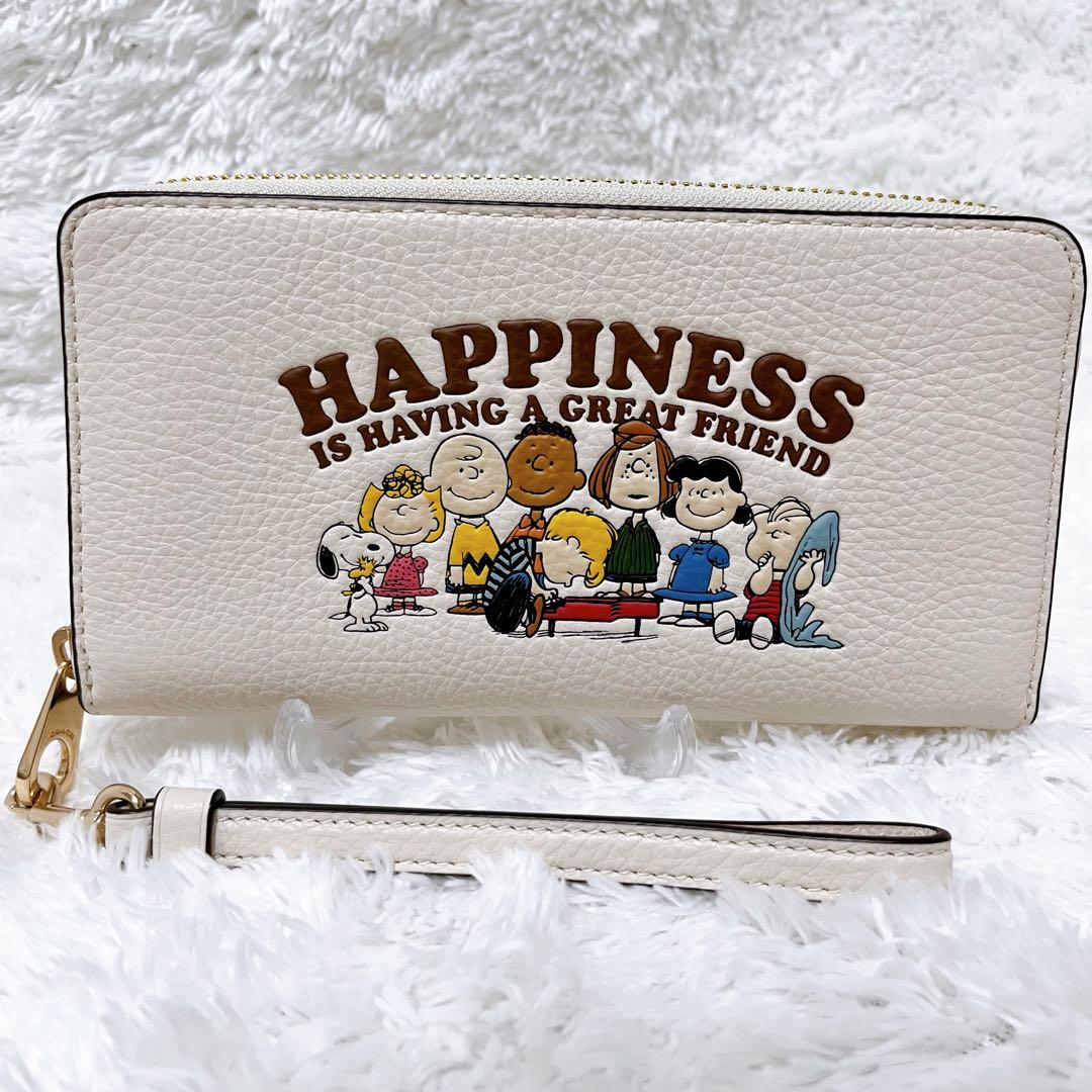 COACH X PEANUTS ロングジップアラウンドウォレット スヌーピー新品