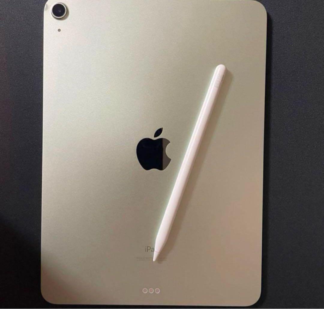 美品iPadAir 4世代100% apple pencil付き256GB