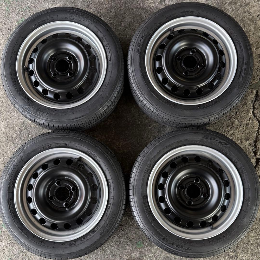 【バリ溝！】155/65R14 タイヤ ホイールセット TOYOタイヤ