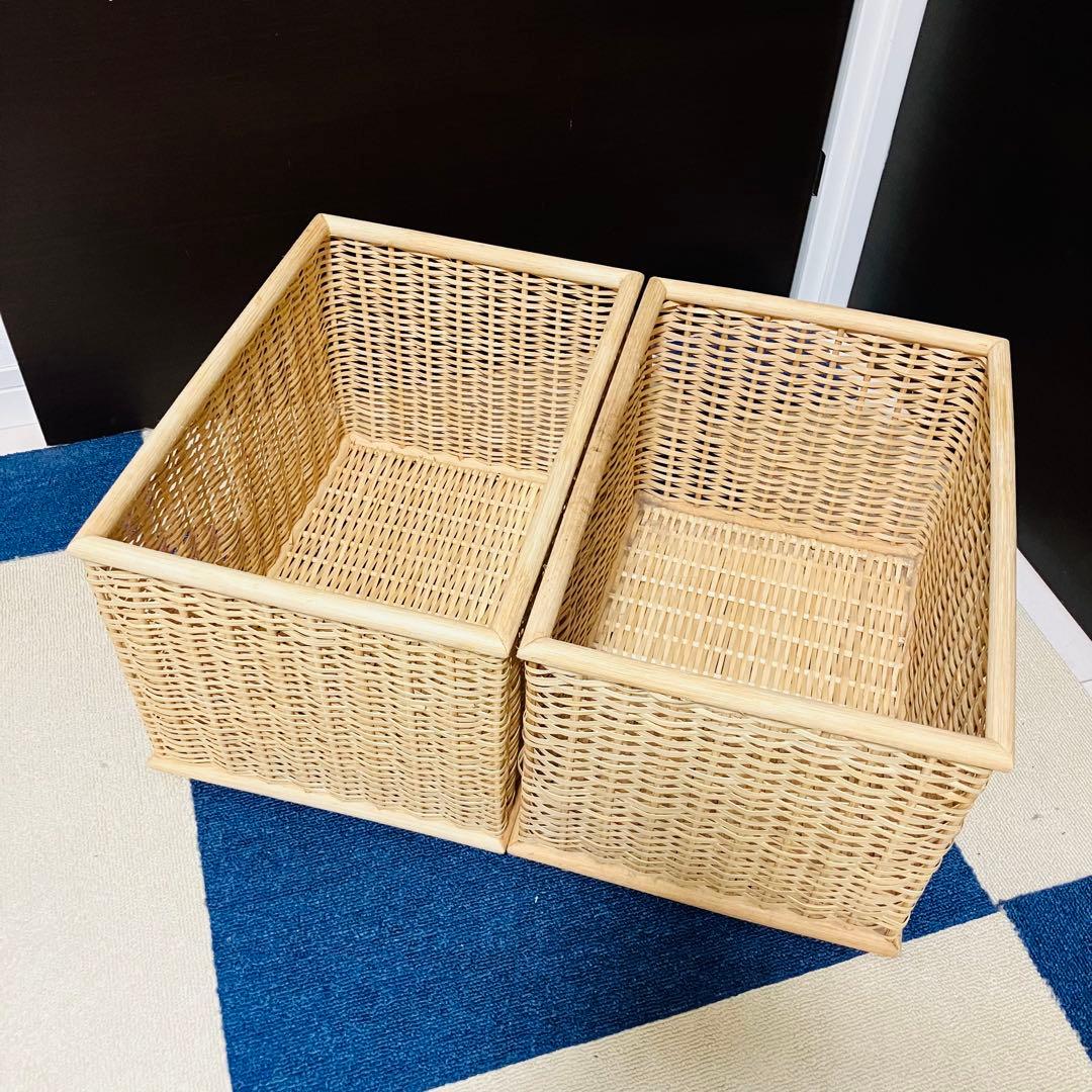 無印良品 重なるブリ剤バスケット 8個セット 長方形 廃盤 MUJI カゴ 収納