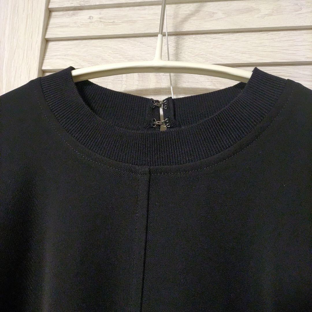 ENFOLD エンフォルド　ダブルサテン　バルーンスリーブ　プルオーバー 黒