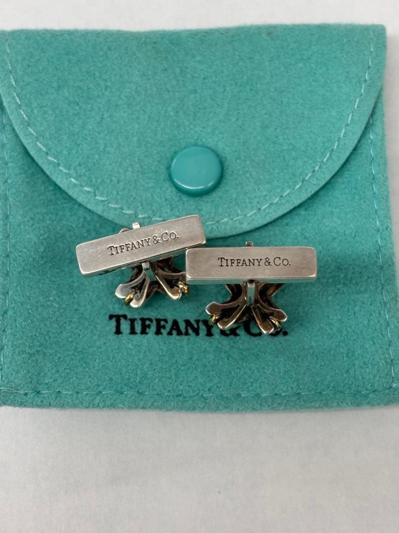 オールドティファニー　シグネチャー　ツイスト　カフス　925　750