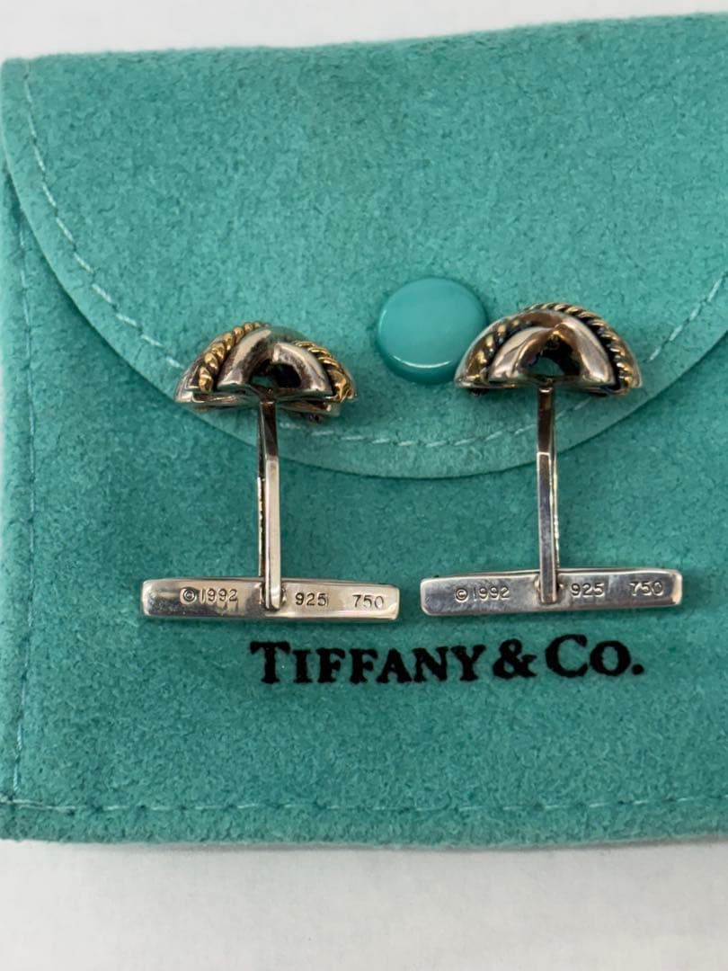 オールドティファニー　シグネチャー　ツイスト　カフス　925　750