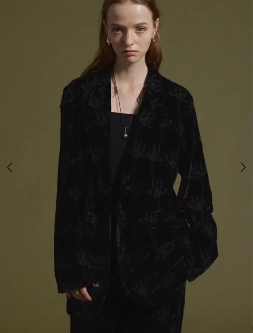 【ヤマダヤ】Ample ダブル刺繍ベロアテーラードジャケット【新品】