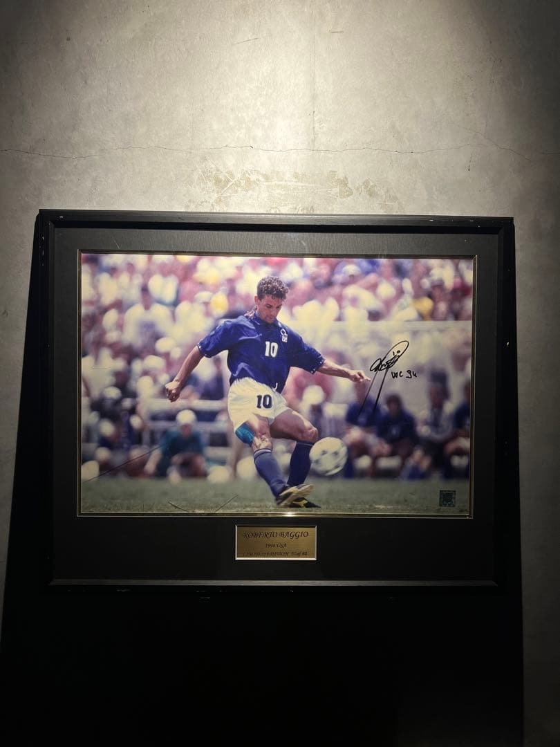 Y*Y様 バッジョ直筆サイン入りイタリア代表1994フォト特製フレーム