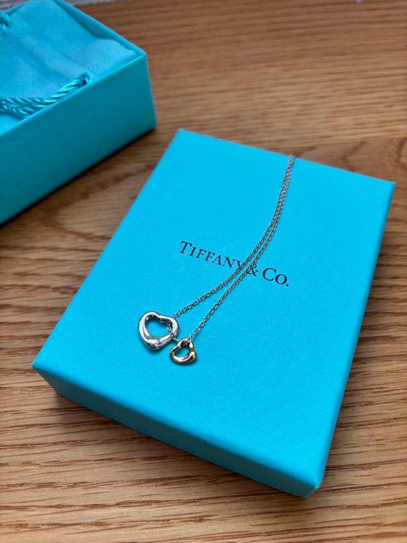 値下げ❗️Tiffany & Co. ダブルオープンハートペンダント　ネックレス