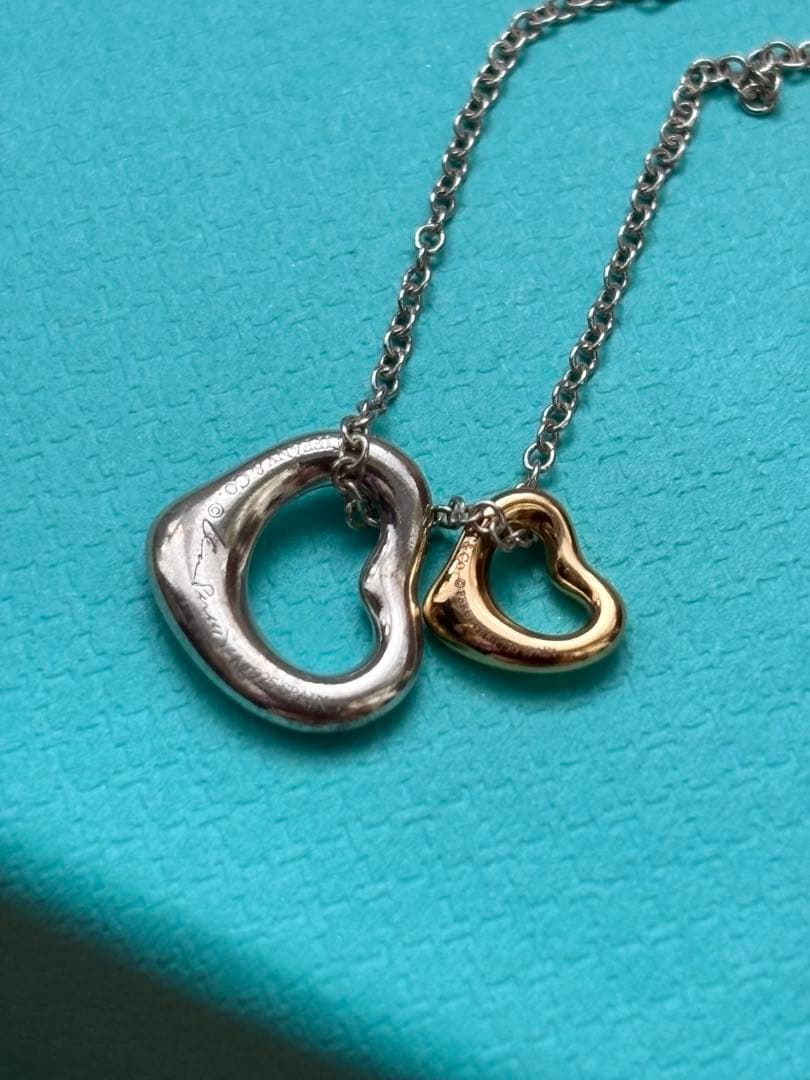 値下げ❗️Tiffany & Co. ダブルオープンハートペンダント　ネックレス