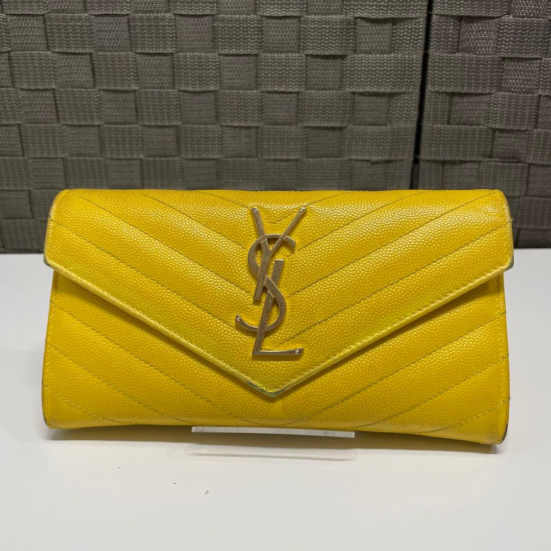 み*き様 SAINT LAURENT カサンドラ　YSL イエロー キルティング