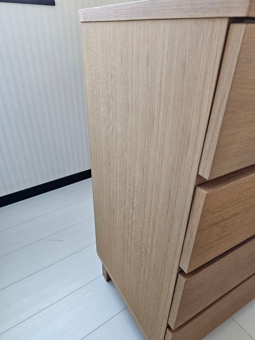 MUJI 無印良品　木製チェスト4段　2列　タモ材