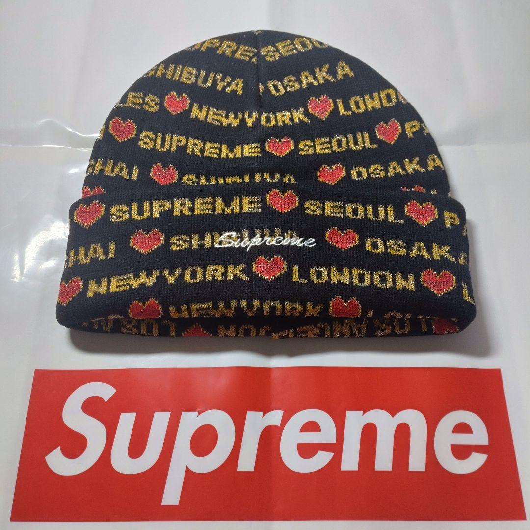 シュプリーム Supreme Hearts Beanie Black