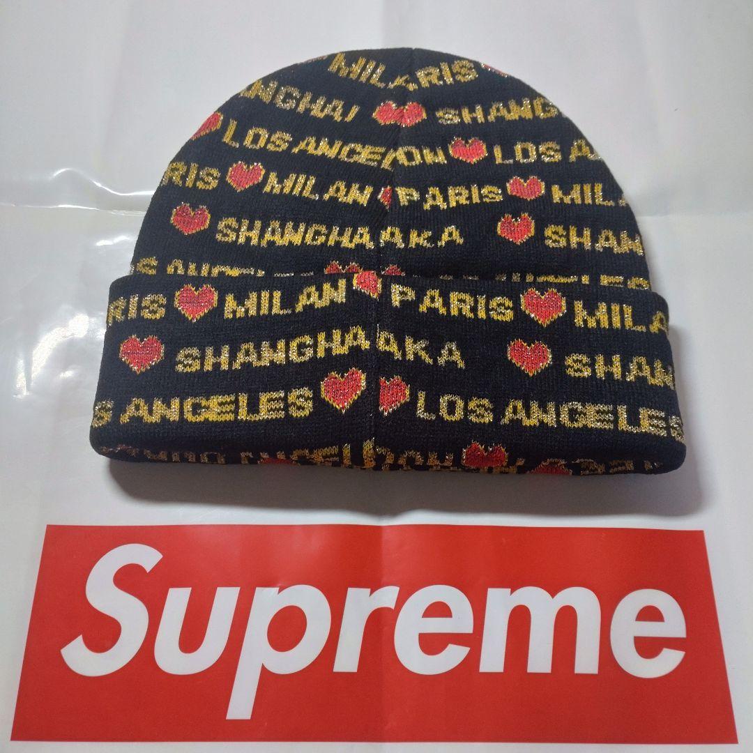 シュプリーム Supreme Hearts Beanie Black