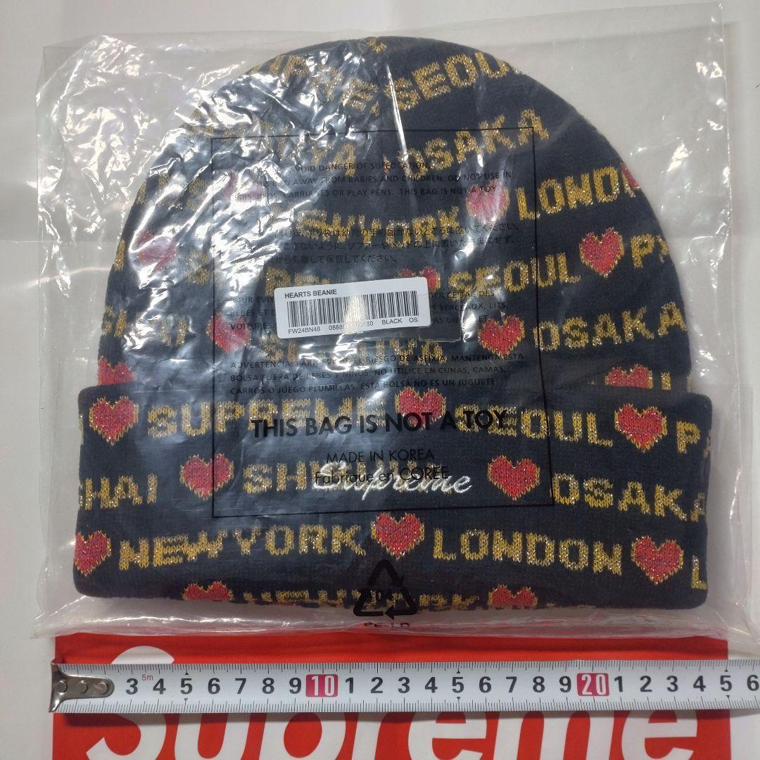 シュプリーム Supreme Hearts Beanie Black