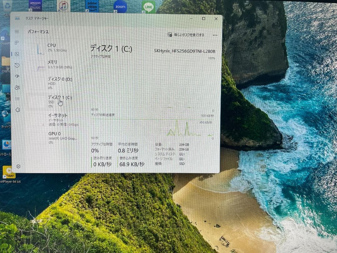 レノボ　デスクトップPC i5九世代+モニターセット(キーボード、マウス付き）