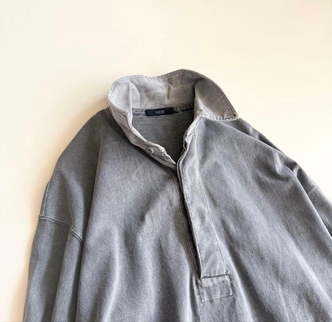 paru 【イレーヴ】ピグメントダイ ラガープルオーバー スタンドカラー