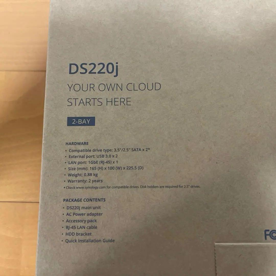 Synology DiskStation DS220j 本体+6TBHDD×2