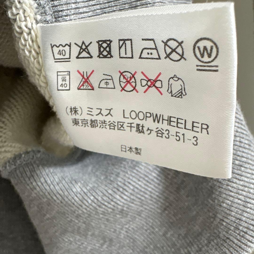 美品　LOOPWHEELER トレーナー グレー MEDIUM ループウィラー