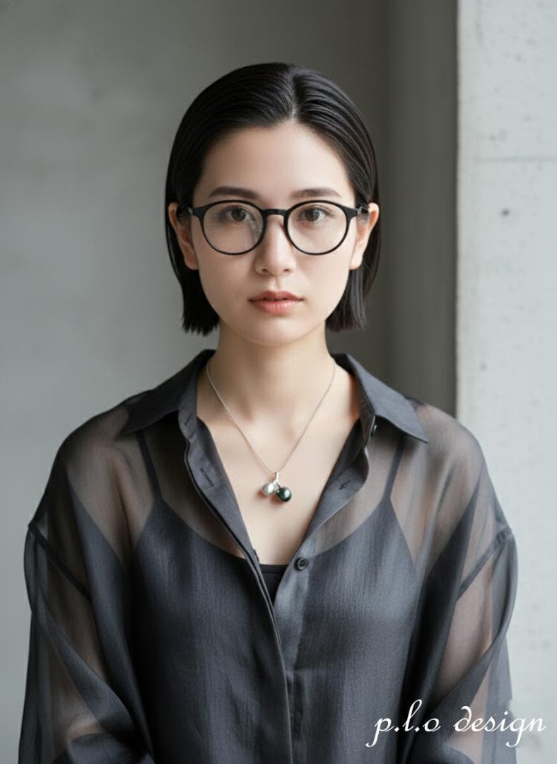 【大珠チェリー】黒蝶真珠×真多麻アコヤ 12mmアップ 揺れるS925ペンダント