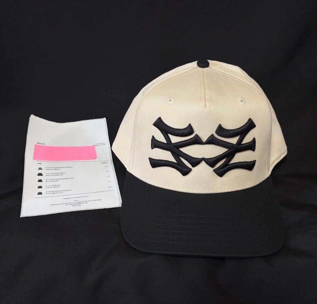 bnnd.（oMA）オマ キャップ ニューエラ ホワイト ダブルロゴ　確実正規品