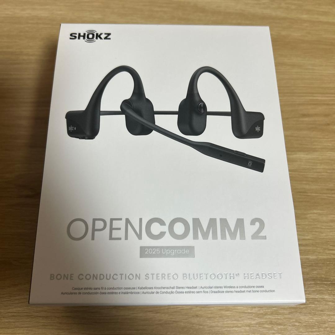 SHOKZ OpenComm2 2025 Upgrade 骨伝導ヘッドセット