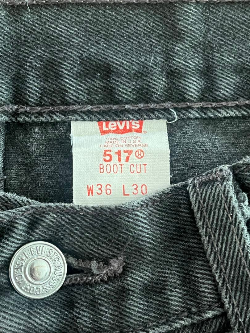 LEVI’S 517 デニム ブラック W36 L30 USA製