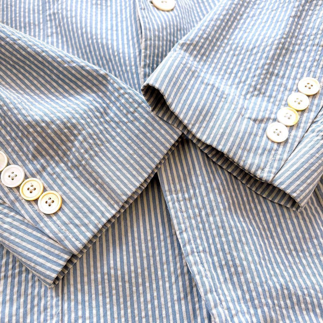 POLO RALPH LAUREN シアサッカー テーラードジャケット ブルー